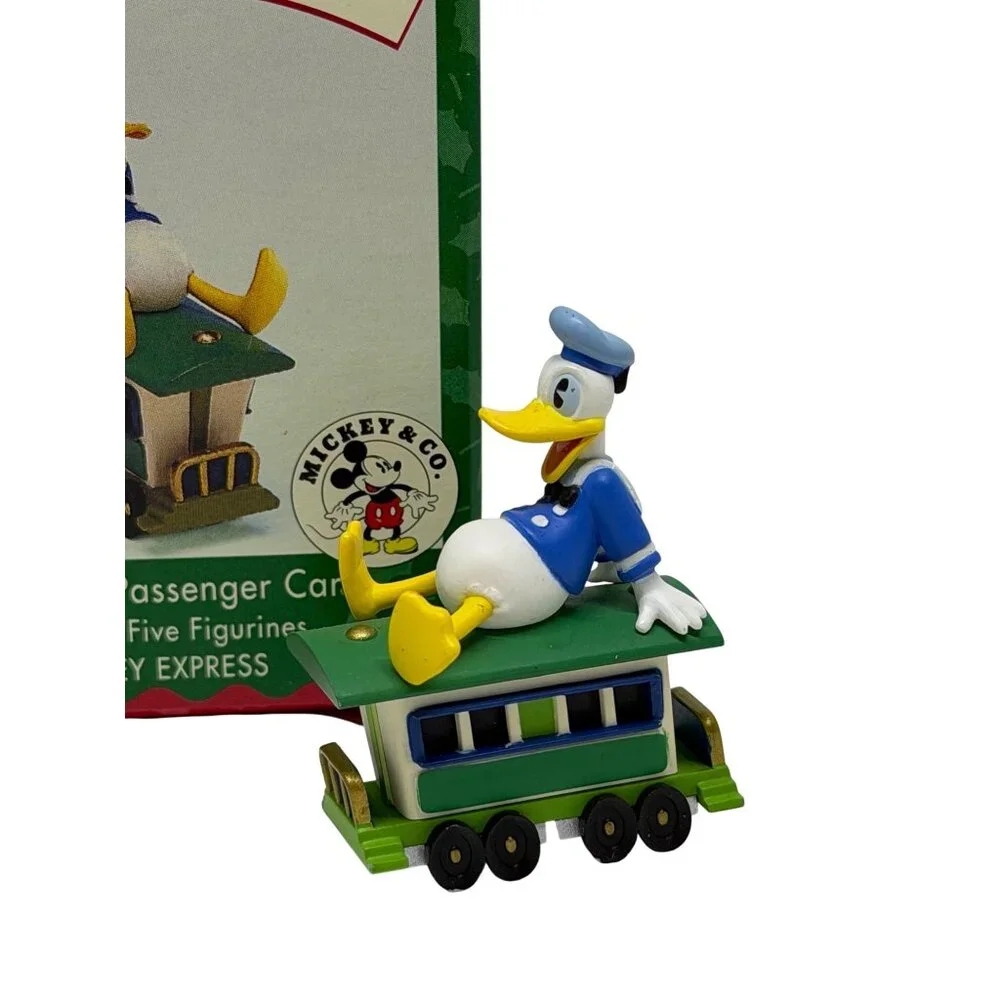 VTG Hallmark Merry Miniatures Donalds Passenger Car Mickey Express Disney Decor‎